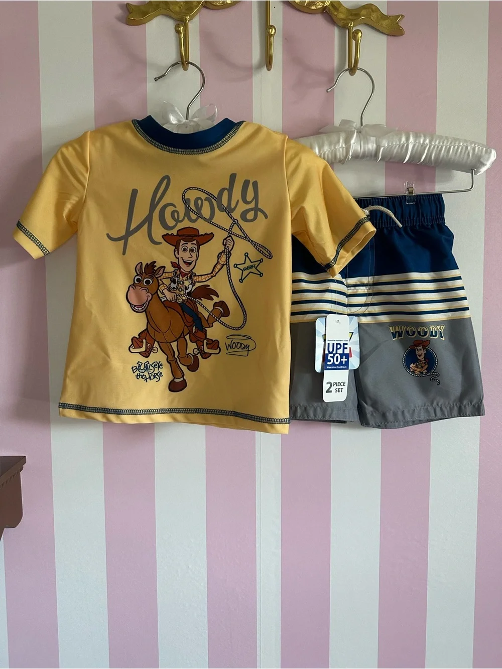 Disney Woody Yellow & Blue Kids Swim Set